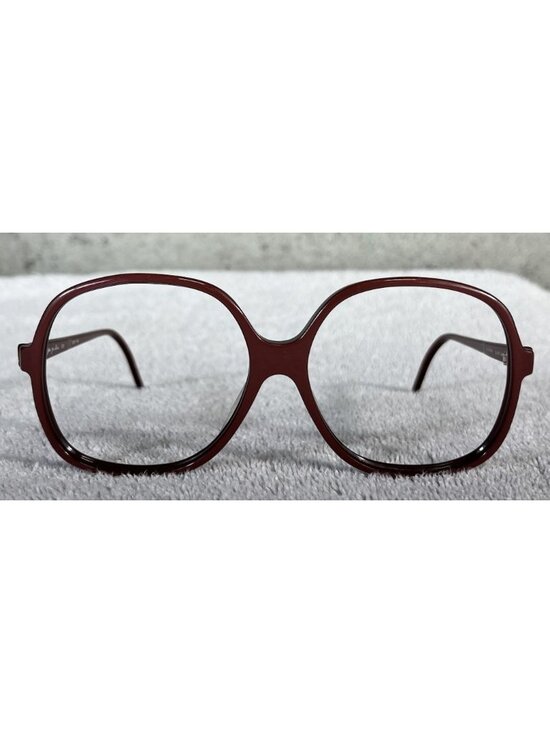 Vintage Zsa Zsa Gabor Retro Oversized Disco Burgundy Eyeglasses Frames 58-18-140